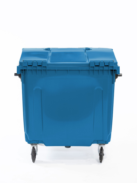 Мусорный контейнер 1100Л со сплошной крышкой