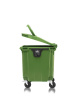 Мусорный контейнер 1100Л крышка в крышке зеленый
