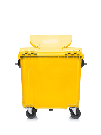 Мусорный контейнер  770Л крышка в крышке желтый