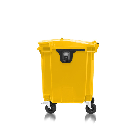Мусорный контейнер 1100Л крышка в крышке желтый 