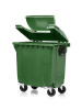 Мусорный контейнер 770Л крышка в крышке зеленый