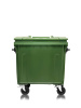 Мусорный контейнер 1100Л крышка в крышке зеленый