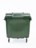 Мусорный контейнер 1100Л со сплошной крышкой зеленый