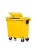 Мусорный контейнер  770Л крышка в крышке желтый
