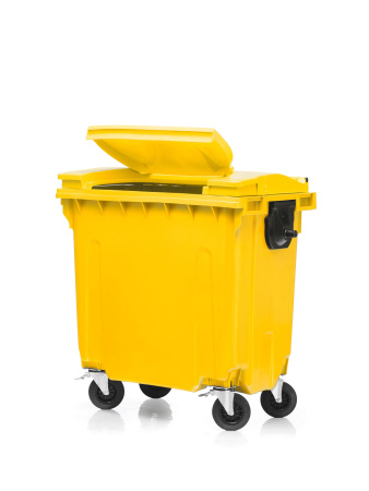 Мусорный контейнер  770Л крышка в крышке желтый