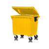 Мусорный контейнер 1100Л крышка в крышке желтый 