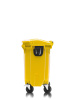 Мусорный контейнер 770Л со сплошной крышкой желтый 