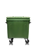 Мусорный контейнер 1100Л крышка в крышке зеленый