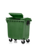 Мусорный контейнер 770Л крышка в крышке зеленый