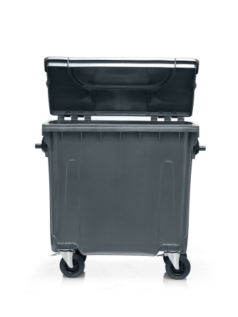 Мусорный контейнер 770Л крышка в крышке серый