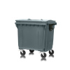 Мусорный контейнер 1100Л крышка в крышке серый