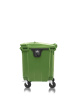 Мусорный контейнер 1100Л крышка в крышке зеленый
