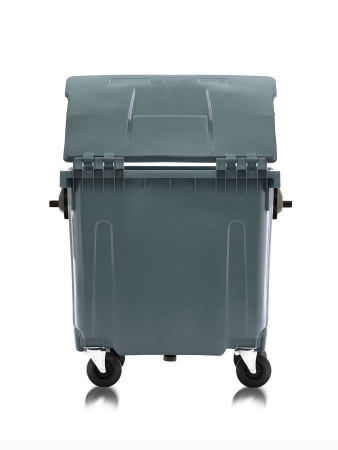 Мусорный контейнер 770Л со сплошной крышкой серый 