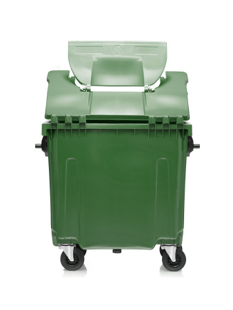 Мусорный контейнер 770Л крышка в крышке зеленый