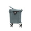 Мусорный контейнер 1100Л крышка в крышке серый