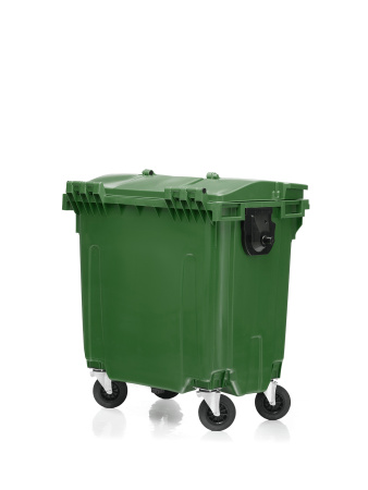 Мусорный контейнер 770Л крышка в крышке зеленый