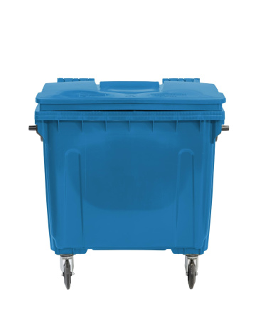 Мусорный контейнер 1100Л со сплошной крышкой