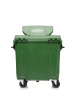 Мусорный контейнер 770Л крышка в крышке зеленый