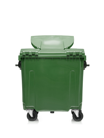 Мусорный контейнер 770Л крышка в крышке зеленый