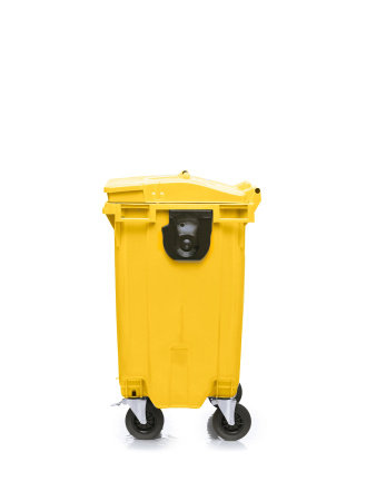 Мусорный контейнер  770Л крышка в крышке желтый