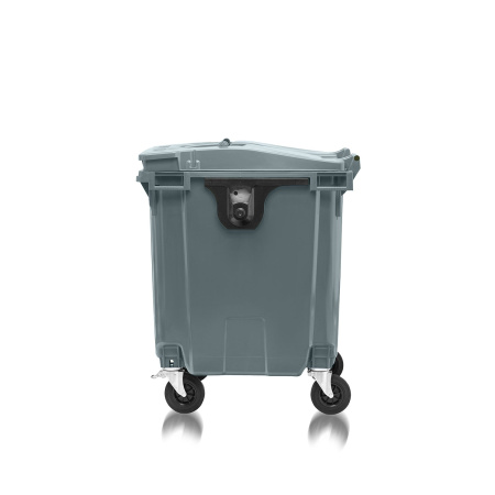 Мусорный контейнер 1100Л крышка в крышке серый