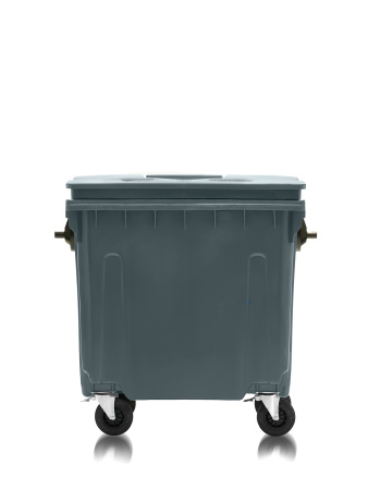 Мусорный контейнер 770Л со сплошной крышкой серый 