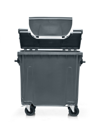 Мусорный контейнер 770Л крышка в крышке серый