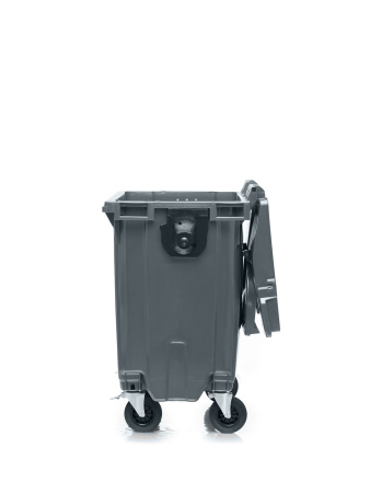 Мусорный контейнер 770Л крышка в крышке серый