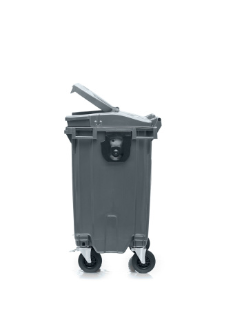 Мусорный контейнер 770Л крышка в крышке серый