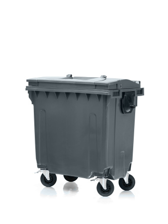 Мусорный контейнер 770Л крышка в крышке серый