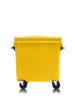 Мусорный контейнер 770Л со сплошной крышкой желтый 