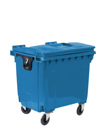 Мусорный контейнер 1100Л со сплошной крышкой