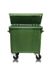 Мусорный контейнер 1100Л крышка в крышке зеленый