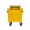 Мусорный контейнер 1100Л крышка в крышке желтый 