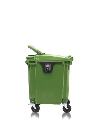 Мусорный контейнер 1100Л крышка в крышке зеленый