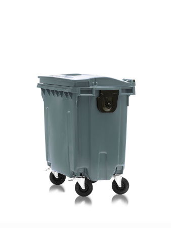 Мусорный контейнер 770Л со сплошной крышкой серый 