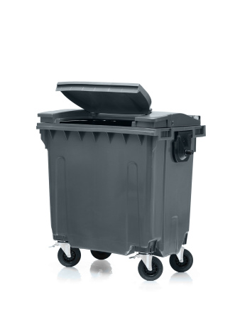 Мусорный контейнер 770Л крышка в крышке серый