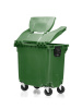 Мусорный контейнер 770Л крышка в крышке зеленый