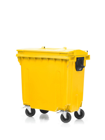 Мусорный контейнер  770Л крышка в крышке желтый