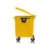 Мусорный контейнер 1100Л крышка в крышке желтый 