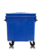 Мусорный контейнер 770Л со сплошной крышкой синий